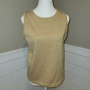 Sparkly Gold  Sleeveless Top by Stephanie Andrews -Size S